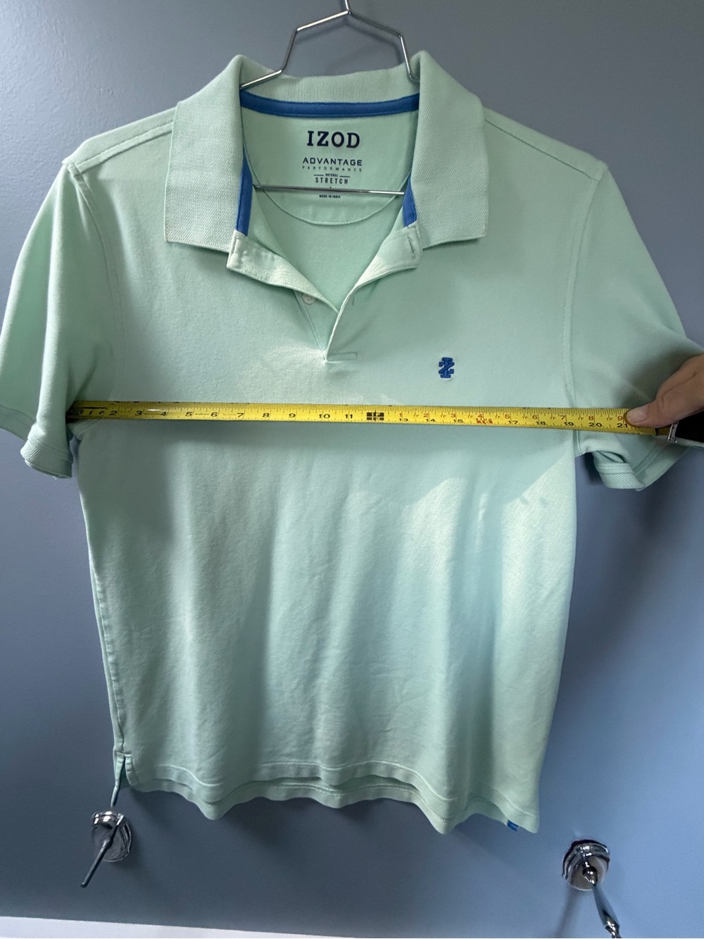 Izod Men’s Mint Green Polo with Contrast Trim